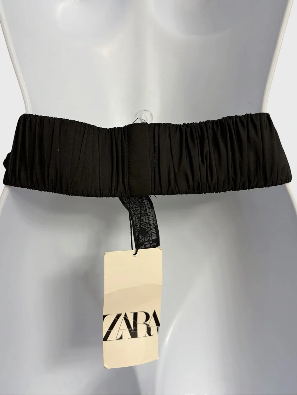 NWT Zara Silky Floral Black Belt Size 30 Pleats Stretch Preppy Feminine Coquette